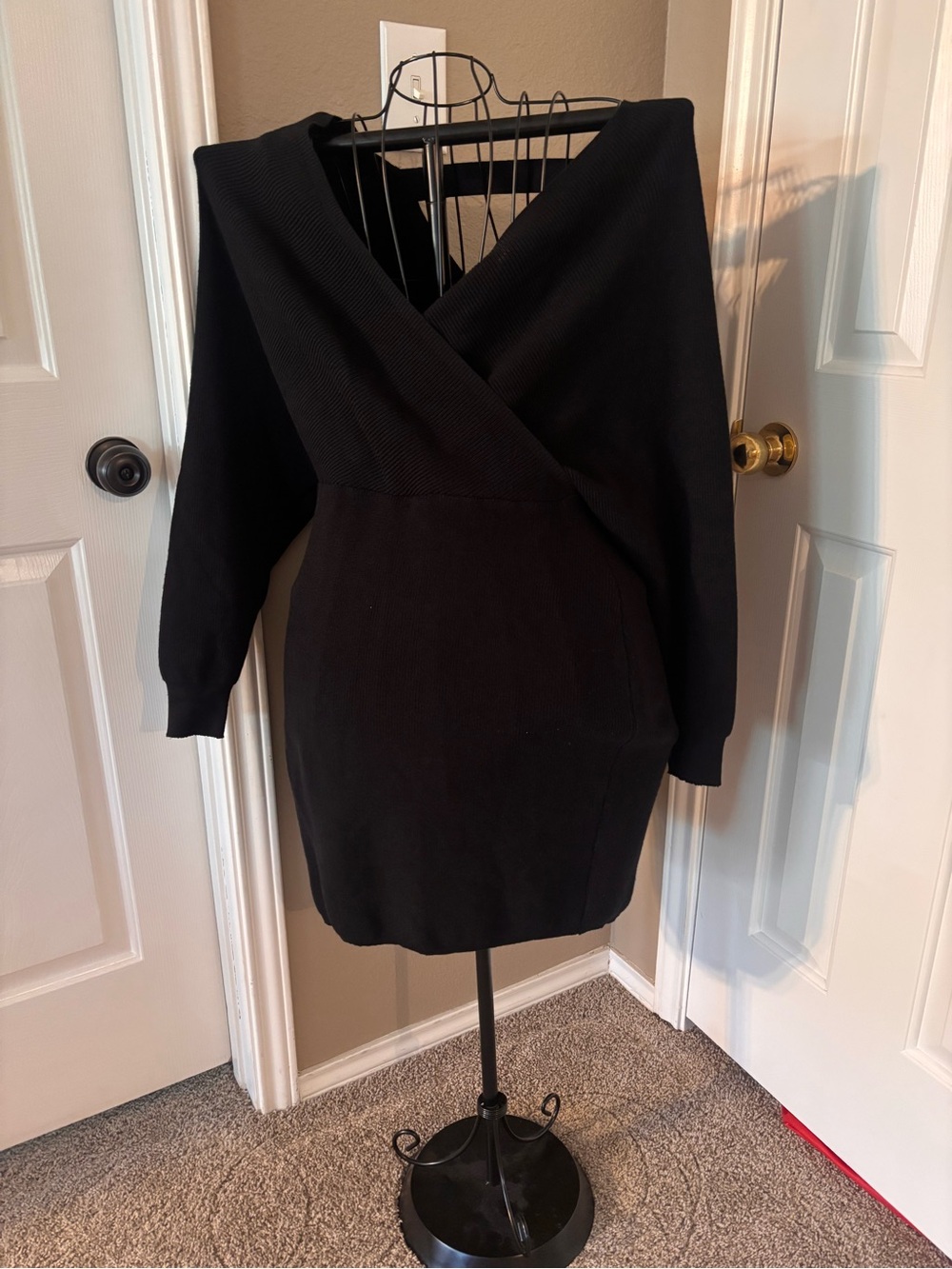 Black Knit Sweater Dress